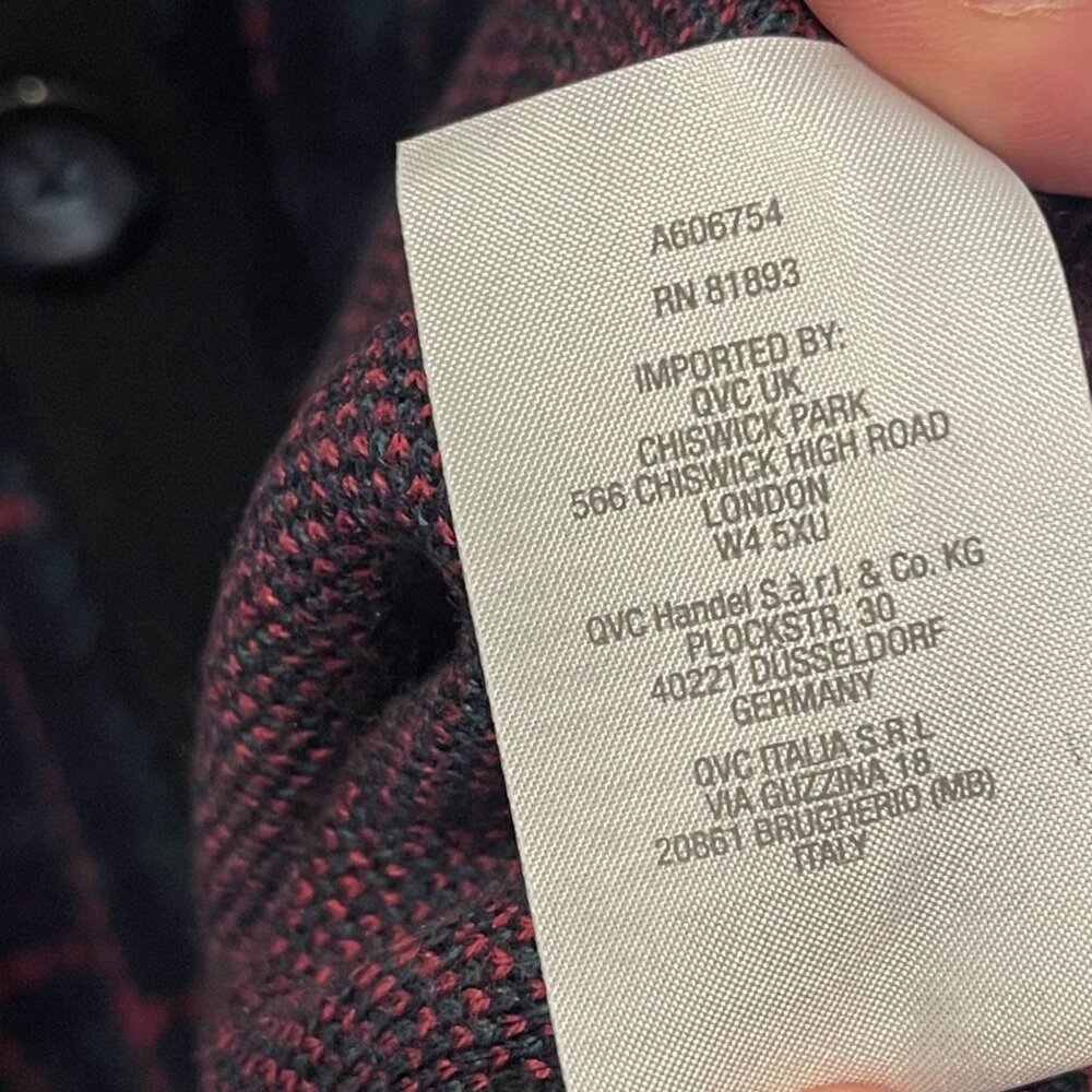 NWT Isaac Mizrahi Live Womens Plus Size 5X Plaid Button-Up Cardigan Sweater NEW - Picture 6 of 8